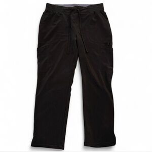 🥳 Scrubstar Black Scrub Pants Women’s Medium Petite Straight Leg Medical Uniform